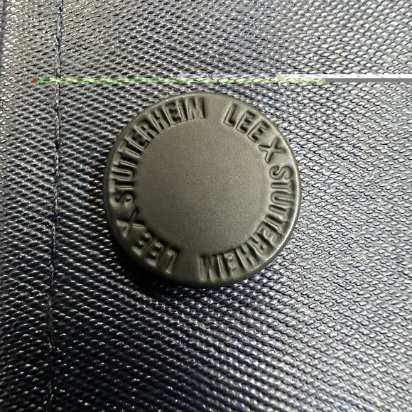 Lee X Stutterheim Stockholm Raincoat Hooded Navy Blue Men’s Size L Made Poland - Picture 5 of 14